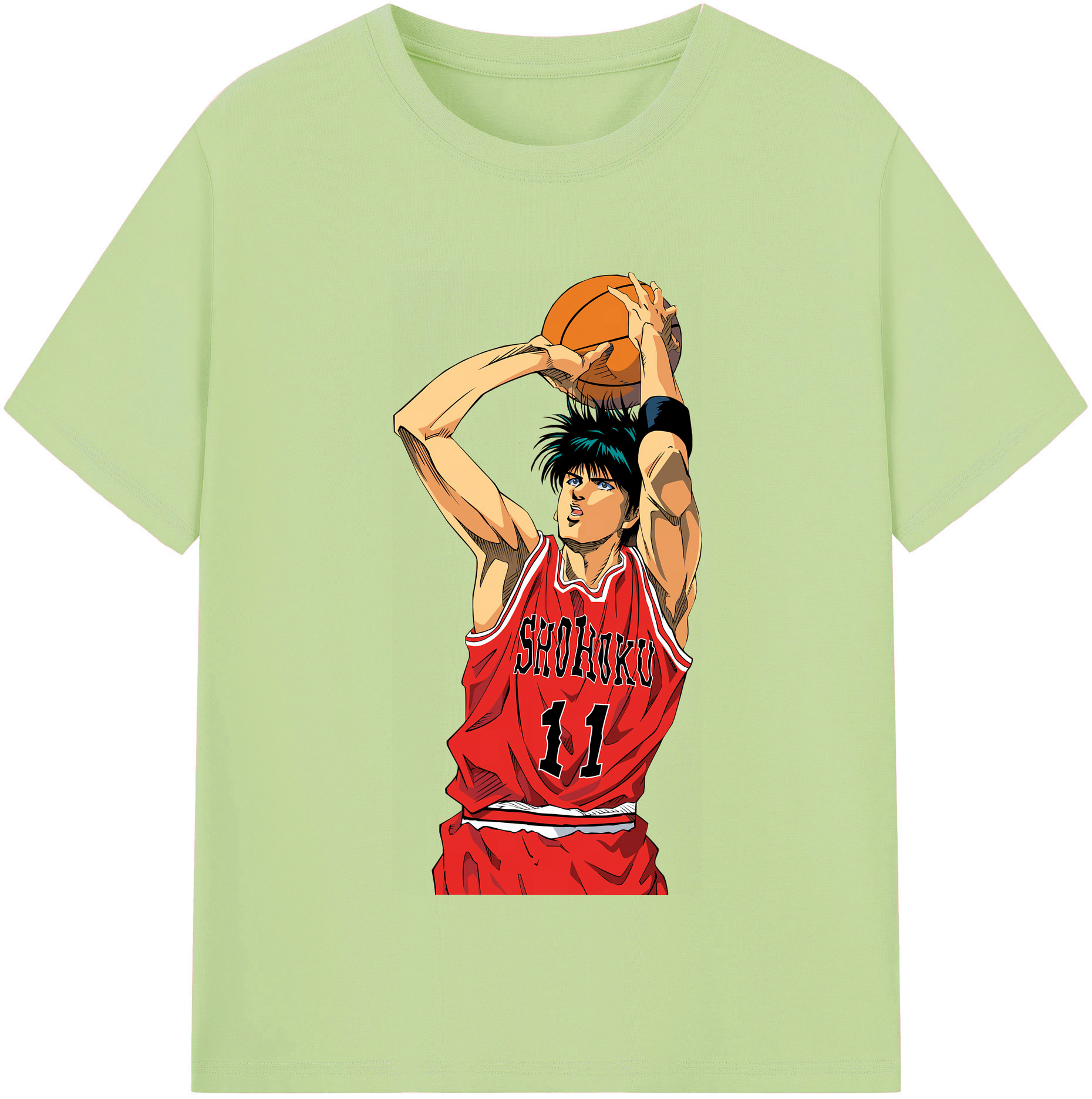SLAM DUNK／スラムダンク 綿100％半袖Tシャツ（フロントプリント）